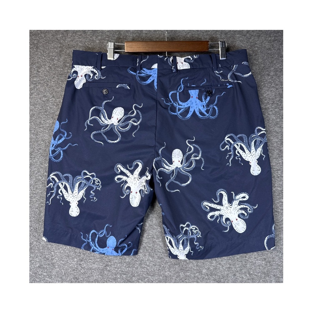 RLX X Billy Horschel Ralph Lauren Mens Size 36‎ Navy Octopus Print Golf Shorts - Picture 3 of 13